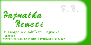 hajnalka nemeti business card